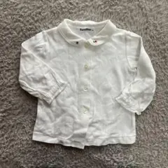 familiar 80cm 白色シャツ 襟付き