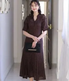 未使用★PourVousレースワンピース パーティードレス 結婚式 低身長