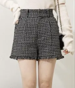 Chico ハイウエストツイードショートパンツ