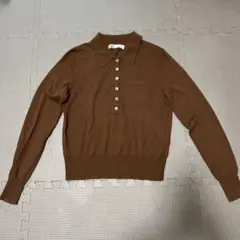 Zara ニット　茶色　襟付き