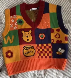 ZARAウィニー・ザ・プー パッチワークニットベスト
