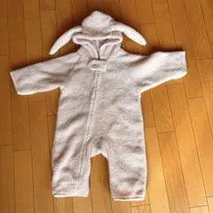 フリース　カバーオール　50-70サイズ　うさぎ　アウター