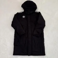 umbro フード付きブラック ベンチコート 160㎝