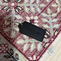 お値下げ中★COACH ブラックレザータグチャーム★のサムネイル