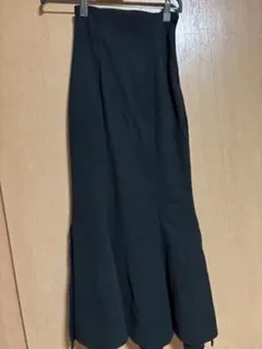 黒 フレアロングスカート マーメイドスカート