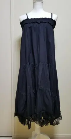 レストローズ.ネイビー色ワンピース