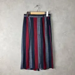 70s 80s USA古着 ストライプ柄 スカート ネップ vintageのサムネイル