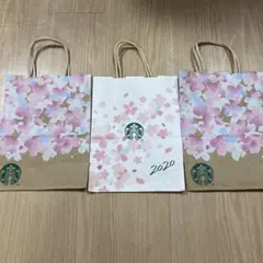 スタバ　ショップ袋　ショッパー　桜