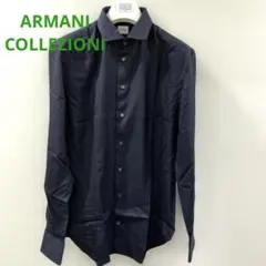アルマーニコレツォーニ 長袖シャツ 黒 ラミー100％ 40 B4665 - メルカリ