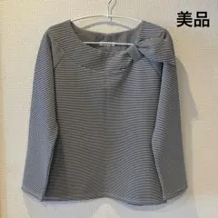【美品】オリーブデオリーブ 長袖 カットソー クルーネック ボーダー Fサイズ