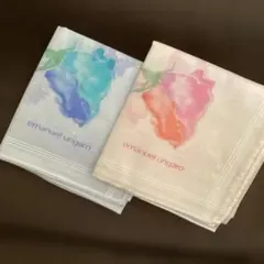 emanuel ungaro 花柄ハンカチ 2枚セット