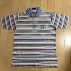 dunhill ストライプポロシャツ Lサイズ