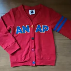 ANAP 赤色 カーディガン ボタン付き