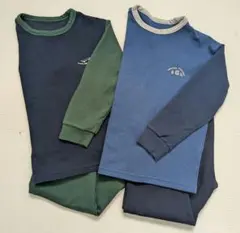 ユニクロ エアリズム パジャマ 2着 セット ルームウェア 長袖 130cm