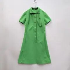 ラコステ/70s～80sヴィンテージ/フレアポロワンピース/ロゴワッペン鹿の子