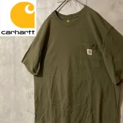 carharttカーハートtシャツ半袖カーキ緑グリーンポケットワンポイントロゴ