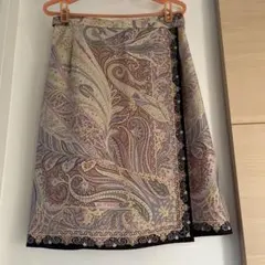 ETRO ペイズリー柄 シルク ラップスカート イタリア製のサムネイル