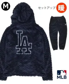 新品タグ付 MLB ドジャース 大谷翔平フリース ルームウェアセットアップ【M】