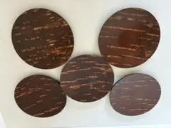 寄木細工 箱根細工 小皿 ナッツ皿 無垢 菓子皿 茶托 コースター 銘々皿