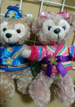 【ぬいぐるみバッジ】2014年 七夕 ぬいば (ダッフィー シェリーメイ)