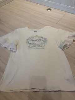 メゾピアノ Tシャツ M 半袖 フリル袖 貝殻 リボン ラインストーン風