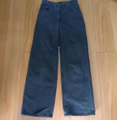 GU グレー ワイドパンツ