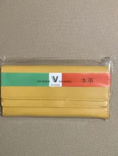 本革 イエロー 二つ折り財布新品
