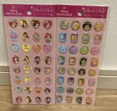 ディズニー　プリンセス　ストーンシール　2種各一枚 2枚セット