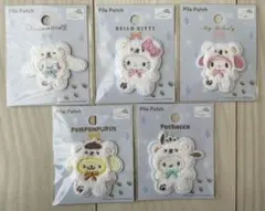 【24時間以内発送】　サンリオ　スノー　ワッペン　シール　5枚まとめ売り