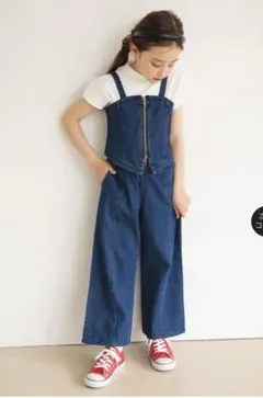 Ou? by EDWIN⭐️バギーワイドパンツ⭐️デニムパンツ⭐️130⭐️ブランシェス