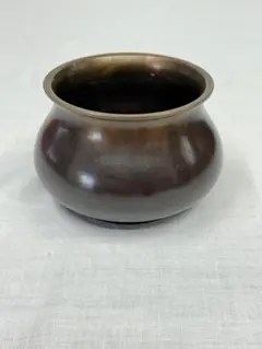 金正堂造 ● 銅製 建水 鎚目 蓋付き ● 直径14.6㎝ 高さ12.5㎝ 重さ450ｇ/煎茶道具 茶こぼし 水入れ 古銅 茶道具 Yahoo!オークション -「金正堂」(銅製) (金属工芸)の落札相場・落札価格