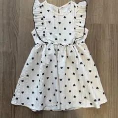 SHEIN ハート柄 ノースリーブワンピース 5Yのサムネイル