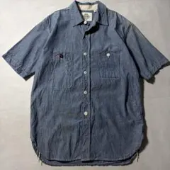 【日本製】F.O.B FACTORY 半袖 シャンブレー ワークシャツ 児島 Mのサムネイル