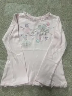 メゾピアノ　ロンT バレエ刺繍　130 カットソー