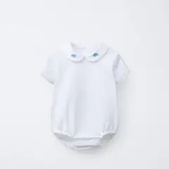 ホワイトロンパース　ピーターパンカラー　ZARA