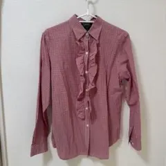 LAUREN RALPH LAUREN チェックフリルシャツ【美品】【値下げ】のサムネイル