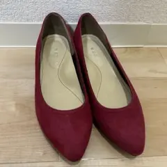REGALリーガル スエード パンプス 23.5 エンジ ボルドー レッド 赤