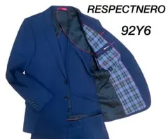 RESPECTNERO ネイビー ストライプ ビジネススーツ ストライプ92Y6