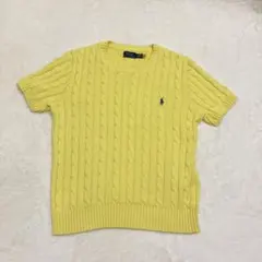 美品現行✨ポロラルフローレン　半袖　ケーブル　ニット