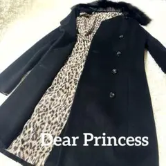 Dear Princess フォックスファー ウールコート　カシミア混　豹柄