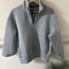 UNIQLO ドライハーフジップスウェット グレーMサイズのサムネイル