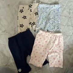 ベビー 80 90 ズボン 西松屋 夏 保育園 花柄 ボトムス4点セット
