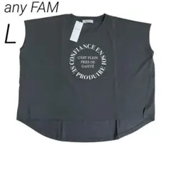 新品 any FAM ロゴTシャツ フレンチ袖 ゆったり 3 ビックシルエットのサムネイル