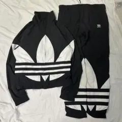 美品】アディダスオリジナルス トレフォイル ビックロゴナイロン