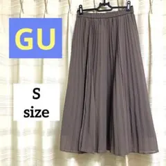 【匿名配送】GU レディース ロングプリーツスカート Sサイズ 茶色