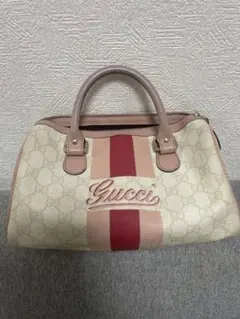 【ヴィンテージ】レア　GUCCI グッチ　ミニボストン　ジョイライン　GG柄