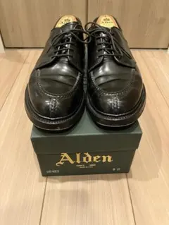 シューツリー付極美品！】オールデン エナメルレザー プレーントゥ 黒 