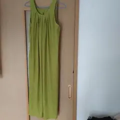 ブージュルード　新品ノースリーブ ロングワンピース　ライム