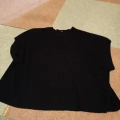 黒ニットTシャツ Mサイズ オーバーサイズ