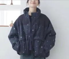 新品タグ付き‼️【撥水加工】アライドモンスター切り替えジャケットネイビーフラワーL